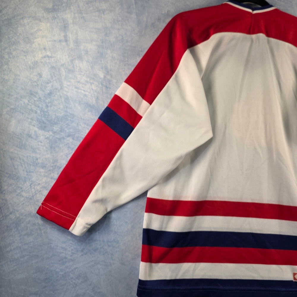 Vintage CCM Maska USA Hockey Jersey Mens Small‎ Red White Blue Embroidered Logo - Picture 9 of 11